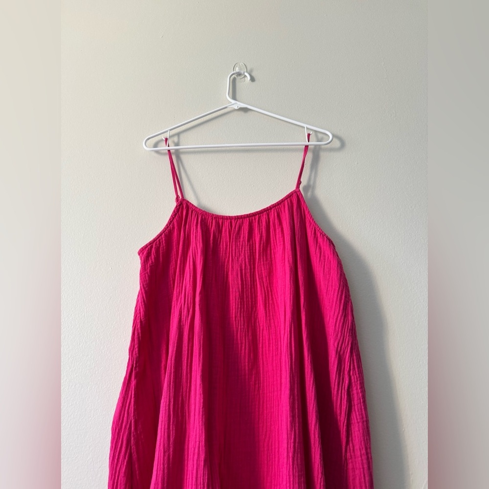 pink SLEEVELESS DRESS by H&M, 100% cotton, Size M - Picture 3 of 7
